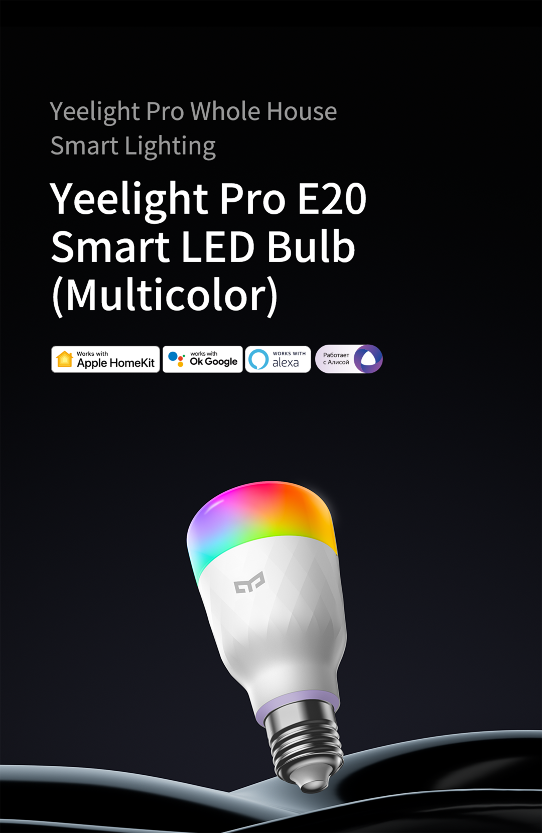 Yeelight Pro E20 Smart LED Bulb (Multicolor) Yeelight English